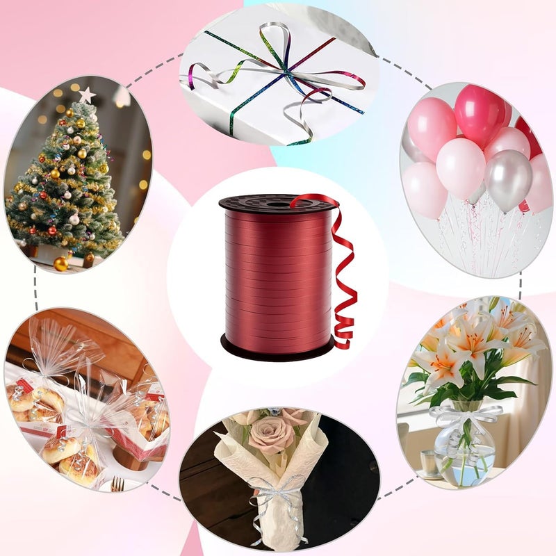 weizedm 500 Yard Premium Red Curling Ribbon,Curling Ribbon for Gift Wrapping, Balloon String,for Gift Wrapping ，Party Decoration Crafting,for Florist Flower - Image 3